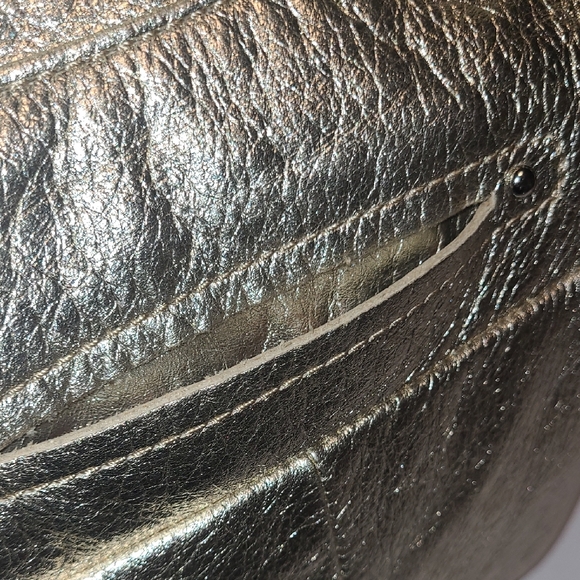 B. Makowsky Metallic  Gold Shoulder Bag - Picture 8 of 12